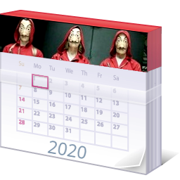 icône calendriers 2020 La Casa de Papel