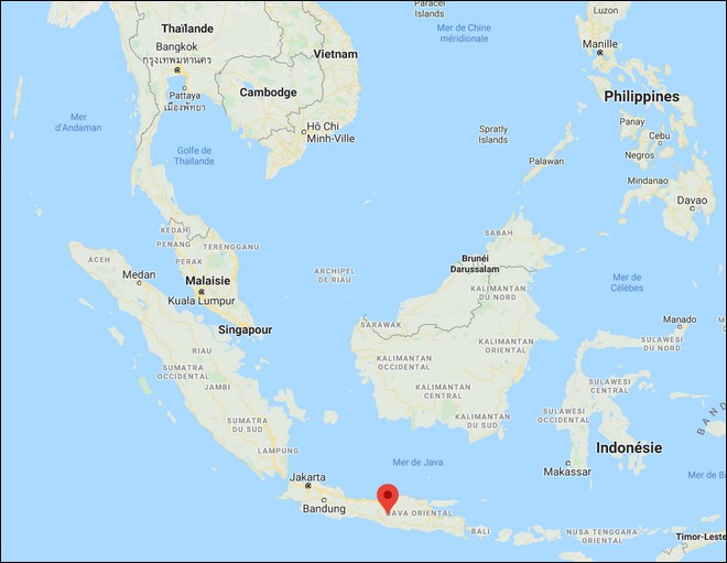 Carte de Java en Indonésie