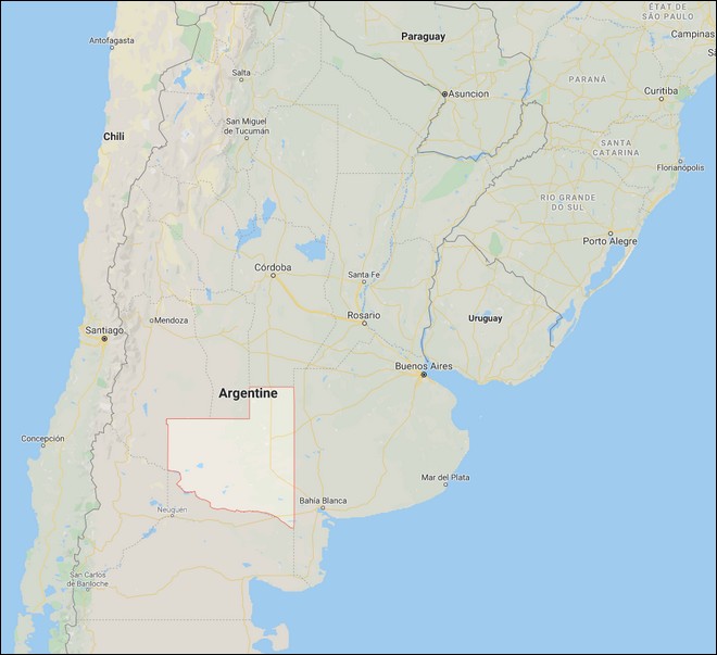 Carte de La Pampa en Argentine